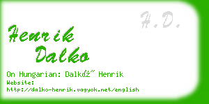 henrik dalko business card